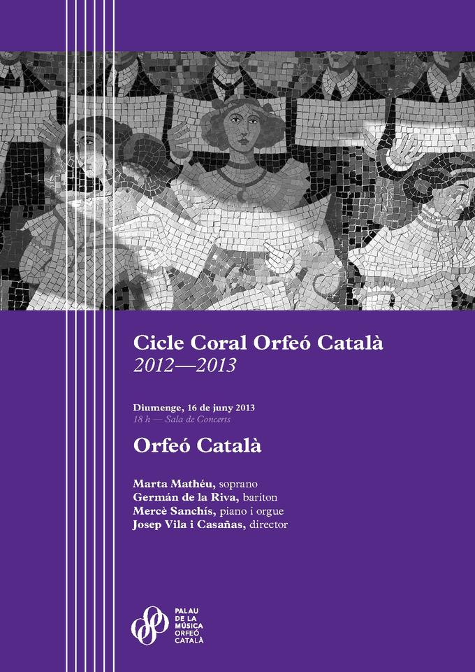 Programa de mà Cloenda Cicle Coral Orfeó Català