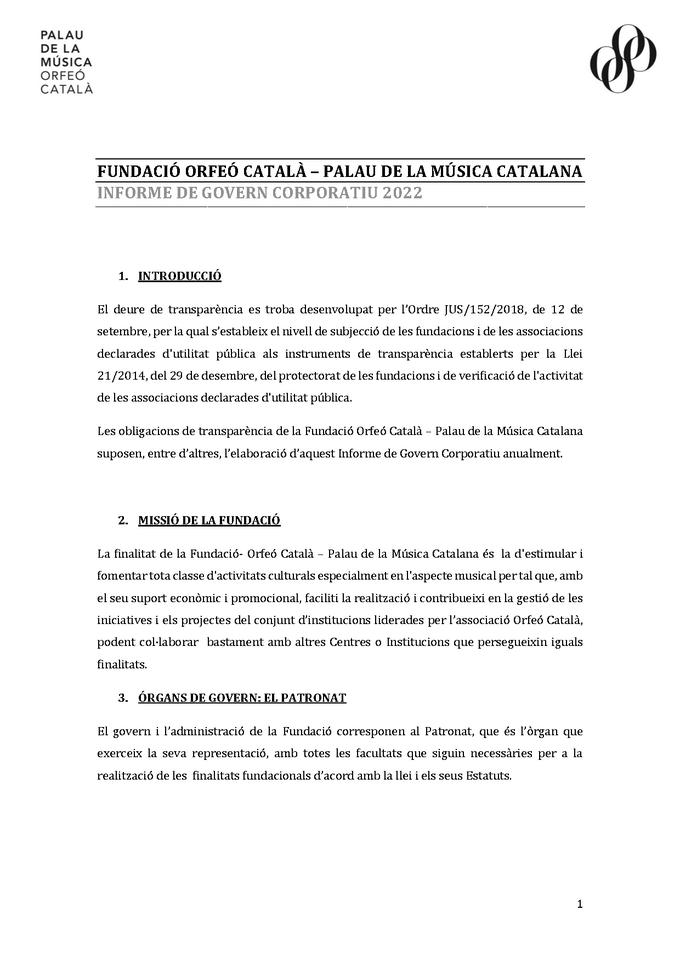 Informe de Gobierno Corporativo 2022