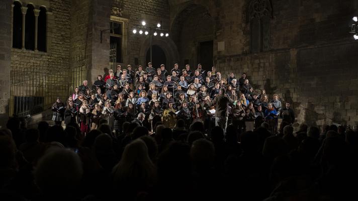 Concert Orfeó Català plaça del Rei, gener 2023