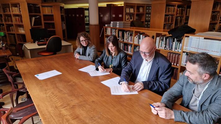 Signatura conveniFundació Orfeó Català-Palau de la Música Catalana i la Fundació Joan Abelló per digitalitzar el fons de l’Associació de Música da Camera de Barcelona