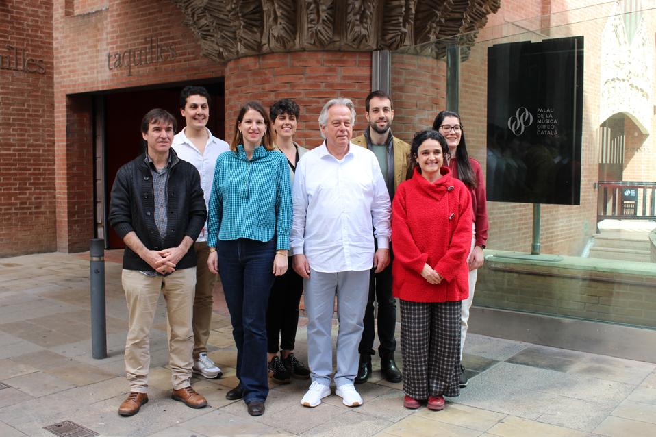 Foto de família presentació de la Passió segons sant Mateu amb Christoph Prégardien