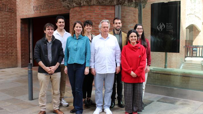 Foto de família presentació de la Passió segons sant Mateu amb Christoph Prégardien