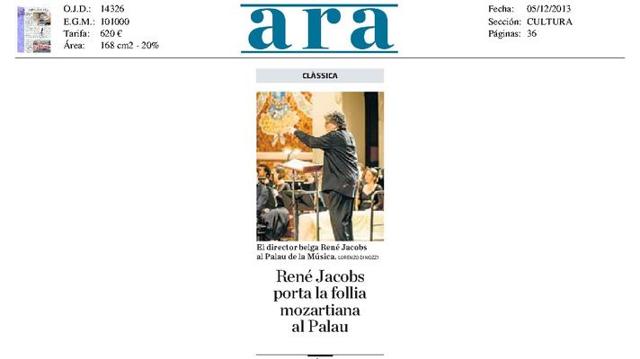 René Jacobs lleva la locura mozartiana el Palau