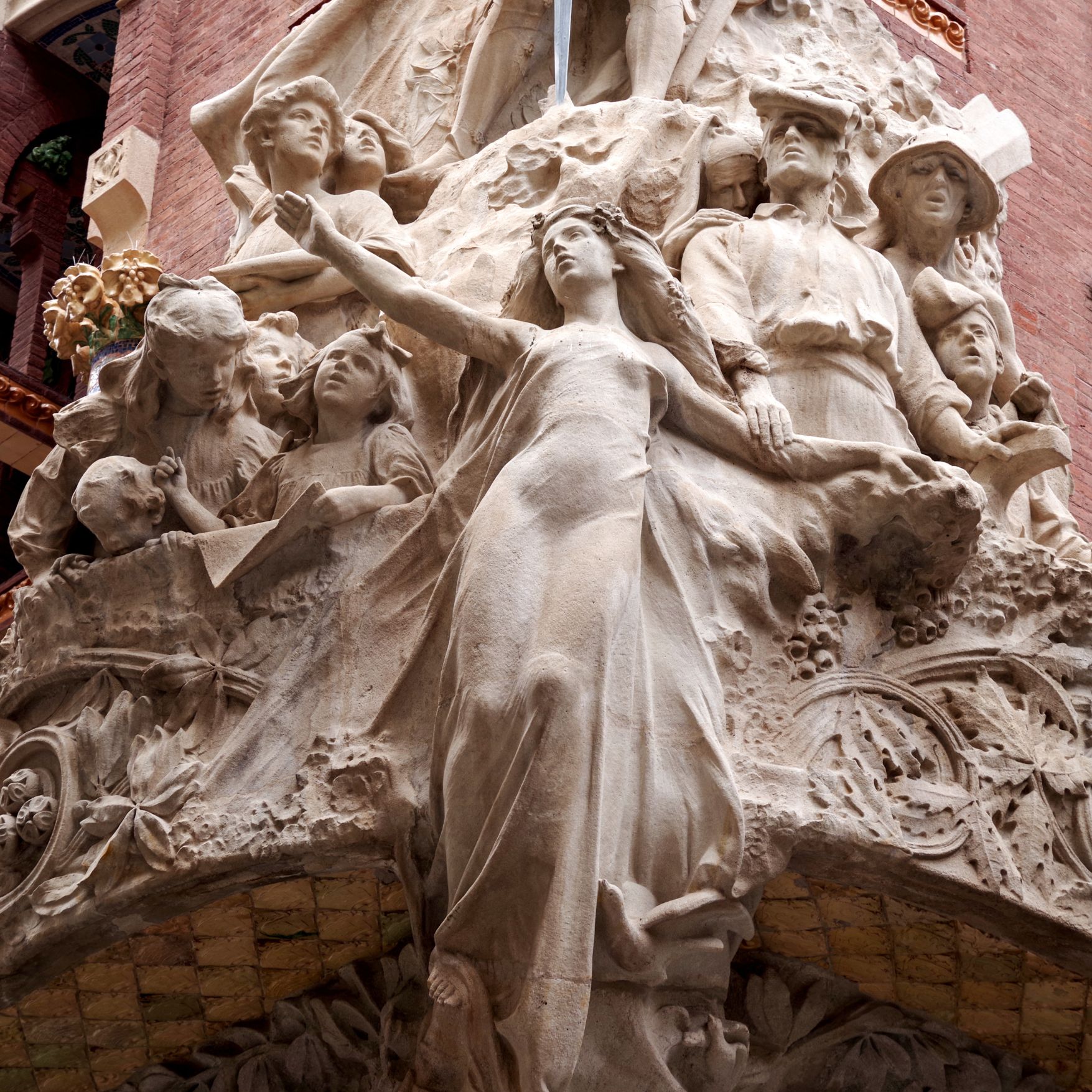 Detall Façana - escenari Palau de la Música Catalana