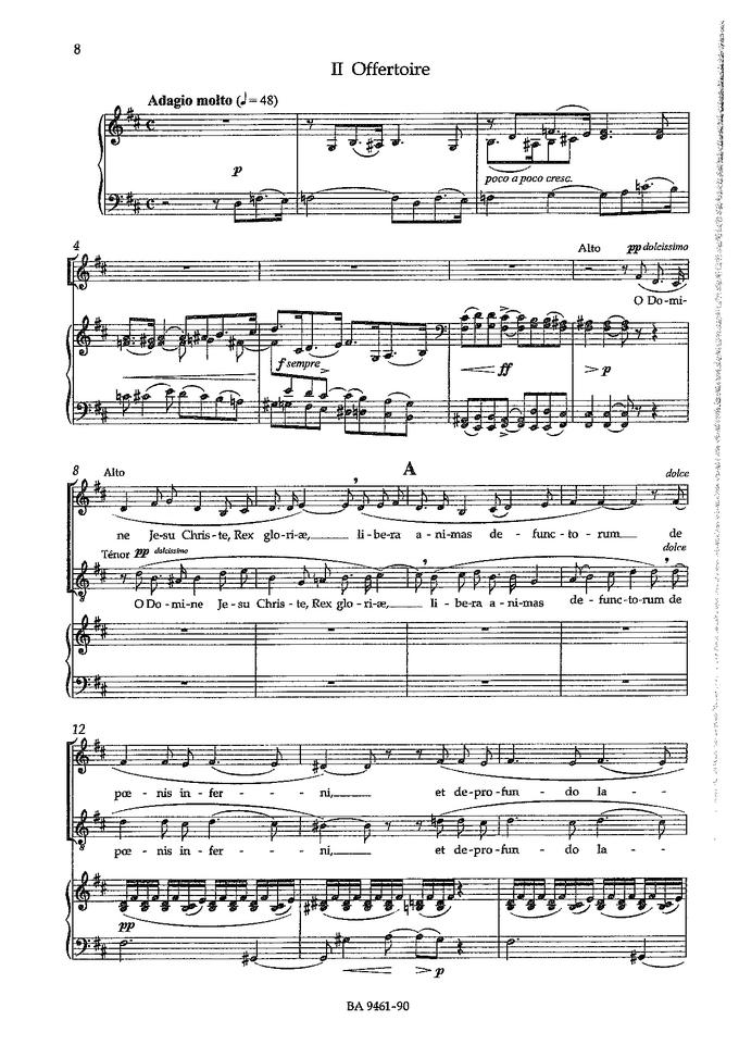 Faure, Requiem Offertorium O domine