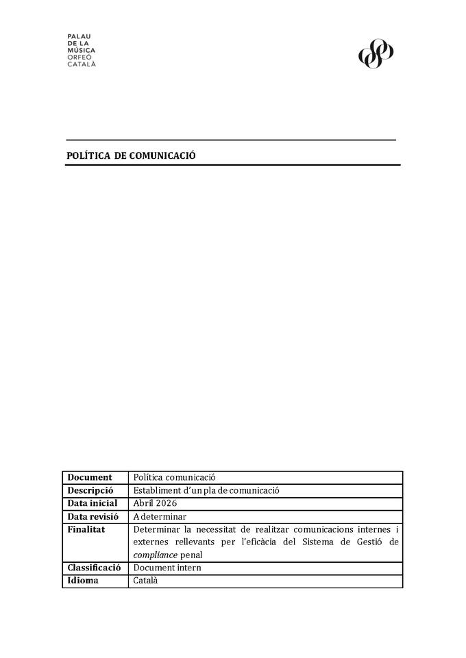 Política de comunicació