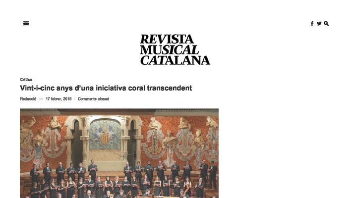 Veinte y cinco años de una iniciativa coral trascendente