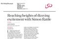 Reaching heights of dizzying excitement with Simon Rattle