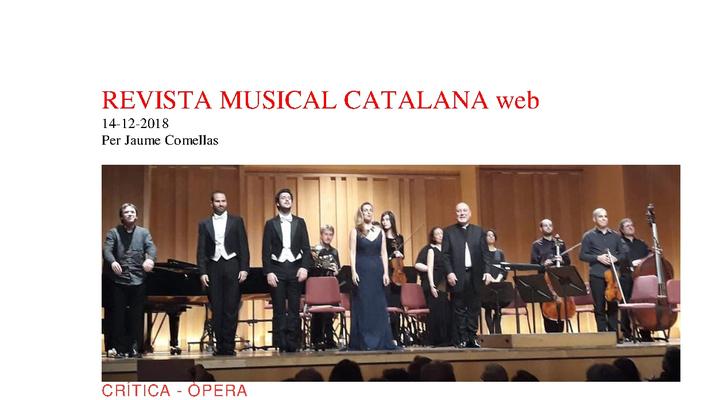 Una bella òpera de Xavier Montsalvatge