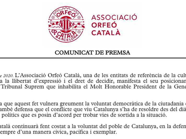 Comunicat sentència MHP Quim Torra