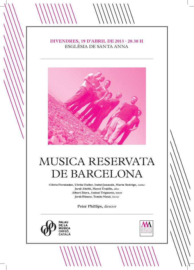 Programa de mà Musica Reservata de Barcelona